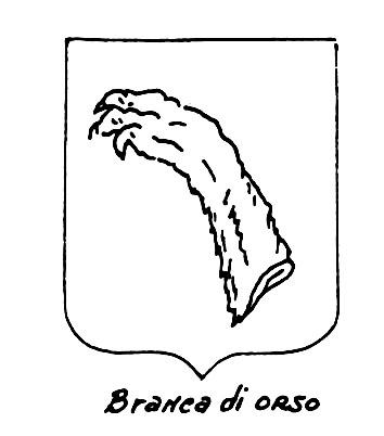Bild des heraldischen Begriffs: Branca di orso